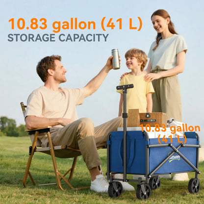 Small Collapsible Garden Cart, Heavy Duty Lawn Wagon, Blue Bike Cargo Trailers at Gallery Canada