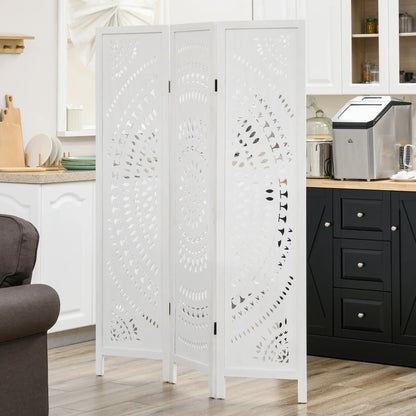 3 Panel Room Divider, 5.6 Ft Tall, Portable Folding Privacy Screen, White Room Dividers at Gallery Canada