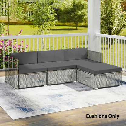 Water-Repellent Outdoor Loveseat Cushion, 23.6" x23.6", Removable Covers, Grey Patio Chair Cushions at Gallery Canada