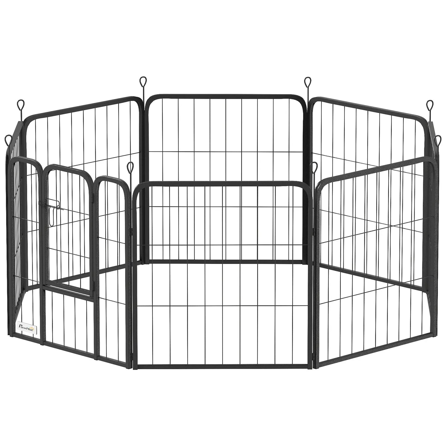 24" Dog Playpen, Portable Foldable 8 Panels, Indoor Outdoor Houses, Kennels & Pens Black at Gallery Canada
