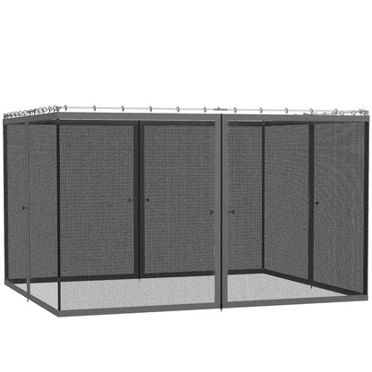 Replacement Mosquito Netting, 10' x 12', Black, Dark Grey Gazebos at Gallery Canada