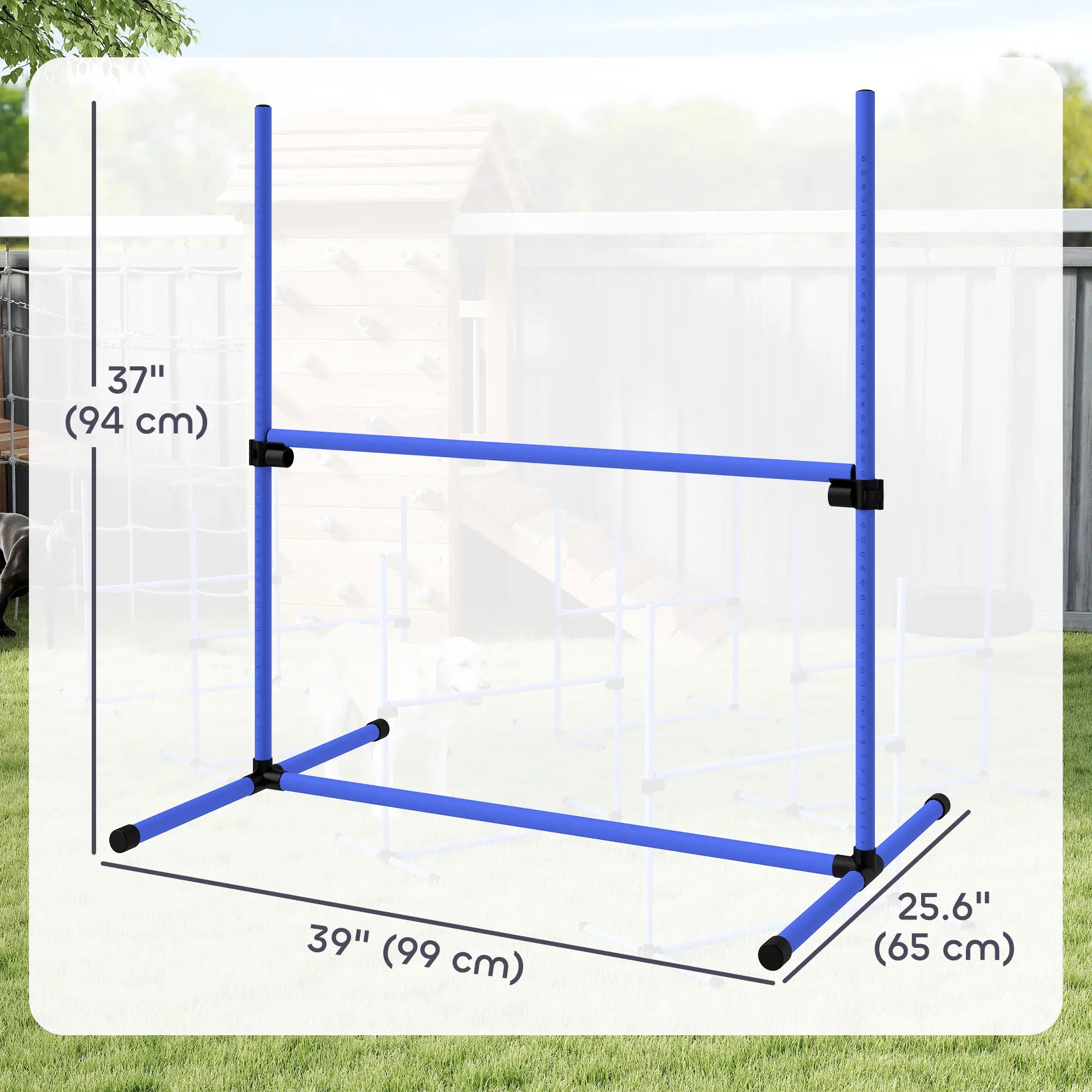 Set of 6 Dog Agility Training Jump Bars, Adjustable, Blue Dog Agility Training Equipment at Gallery Canada