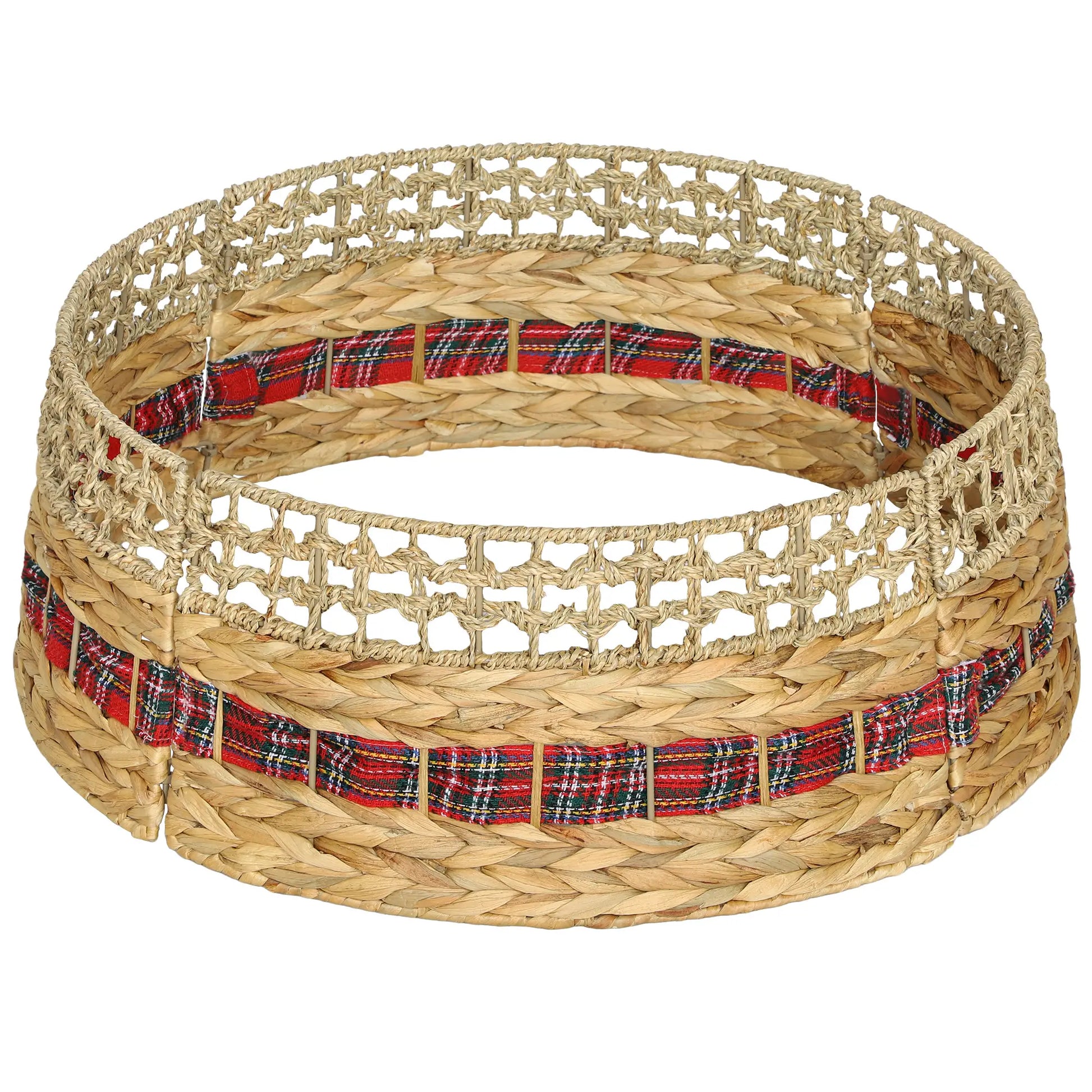 23 Inch Rustic Christmas Tree Skirt, Water Hyacinth Collar, Natural Christmas Trees at Gallery Canada