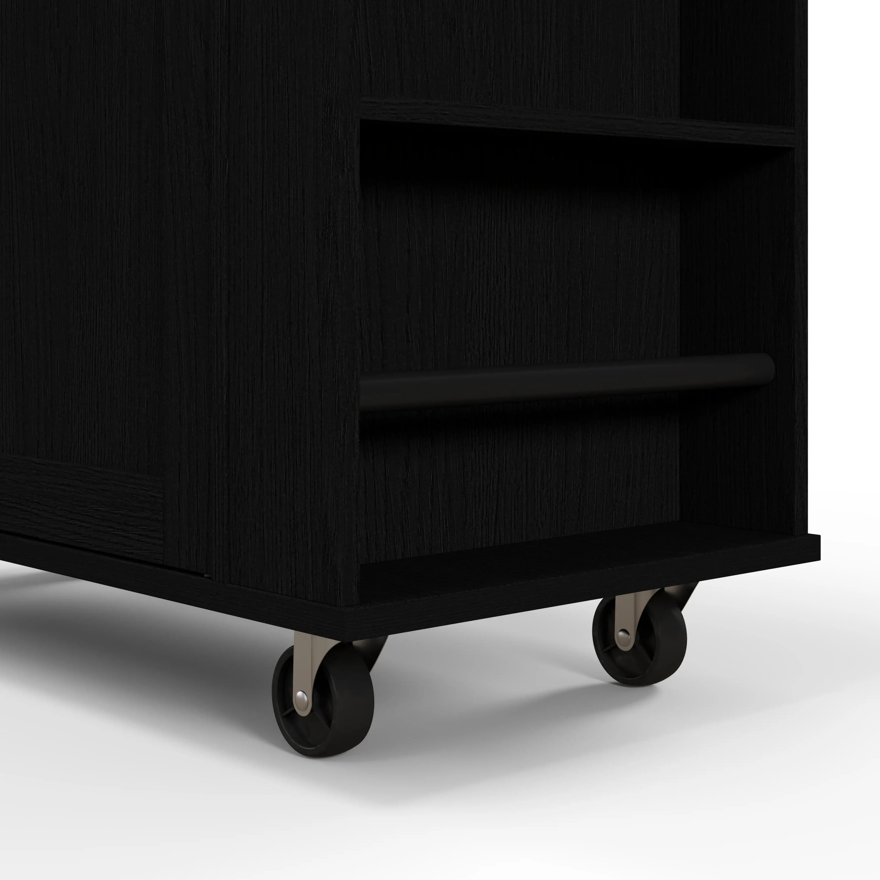 Rolling Island with Wheels for Kitchen, Kitchen Island on Rollers with Power Outlets, Drawer and Doors Kitchen Islands & Kitchen Carts at Gallery Canada