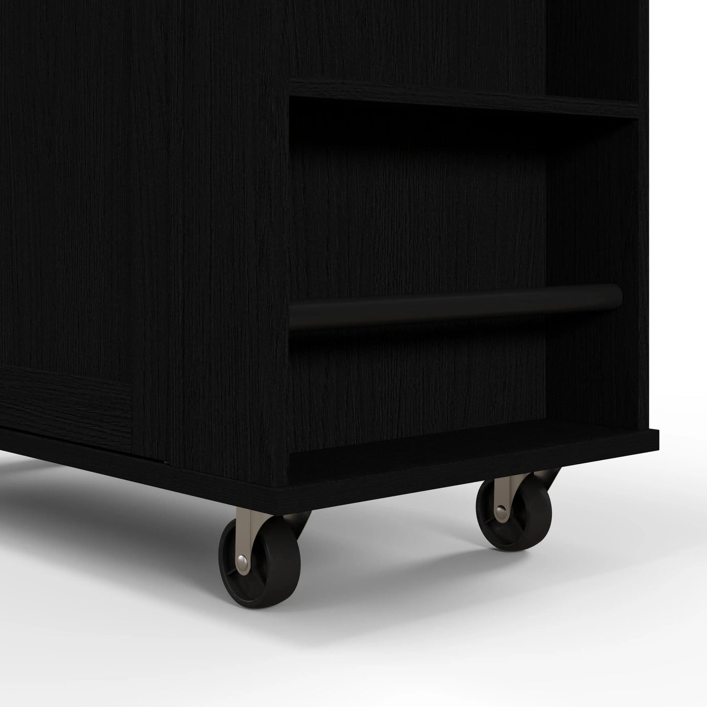 Rolling Island with Wheels for Kitchen, Kitchen Island on Rollers with Power Outlets, Drawer and Doors Kitchen Islands & Kitchen Carts at Gallery Canada