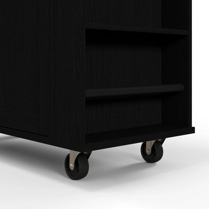 Rolling Island with Wheels for Kitchen, Kitchen Island on Rollers with Power Outlets, Drawer and Doors Kitchen Islands & Kitchen Carts at Gallery Canada