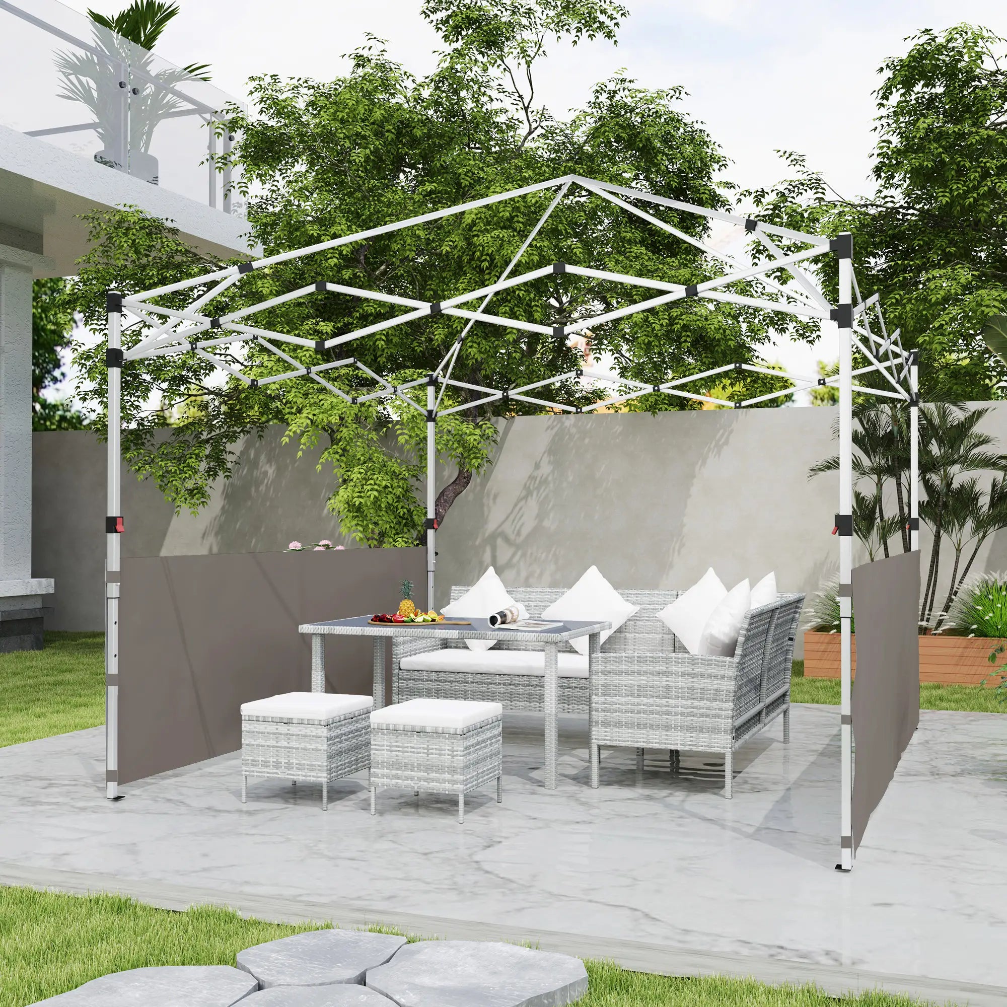 Canopy Sidewalls, 10' x 10' or 10' x 20', 2 PCS, Grey Gazebo Sidewalls at Gallery Canada