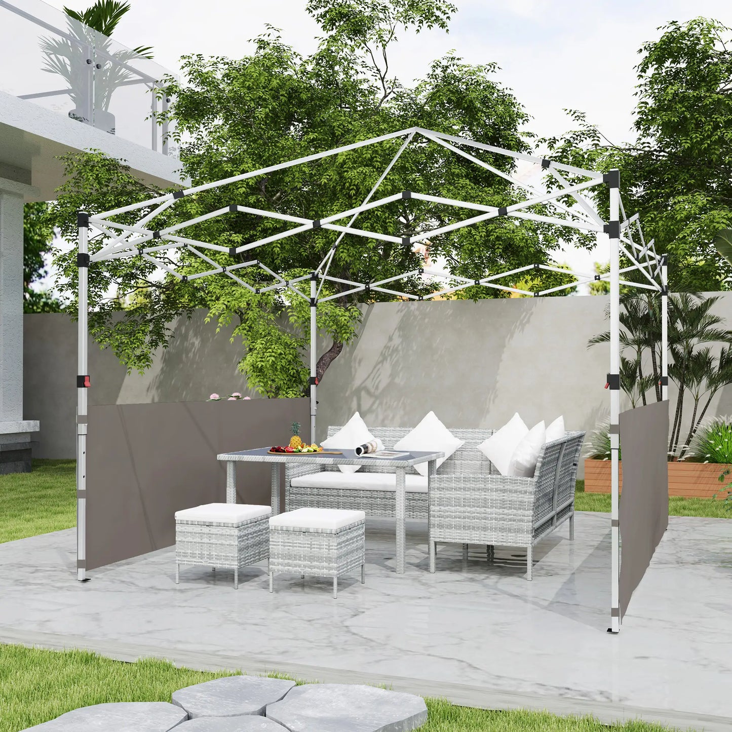Canopy Sidewalls, 10' x 10' or 10' x 20', 2 PCS, Grey Gazebo Sidewalls at Gallery Canada