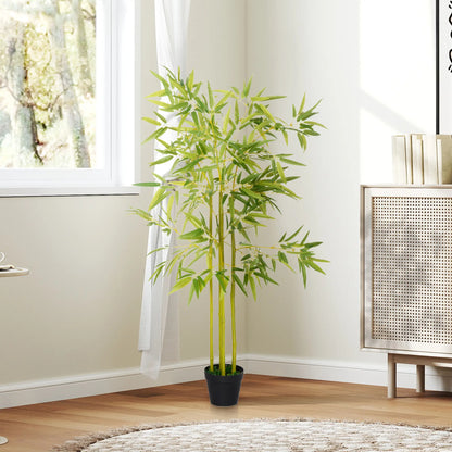 4FT Artificial Bamboo Tree, Faux Greenery Plant, Decorative Tree in Nursery Pot for Indoor Outdoor Décor Artificial Trees at Gallery Canada