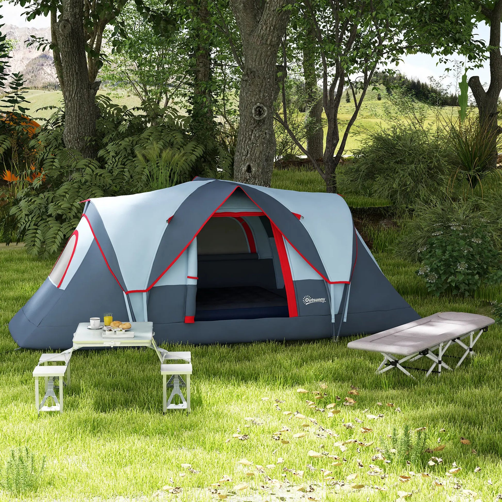 5-6 Person Family Tent, Outdoor Camping Tent, Grey Camping Tents at Gallery Canada