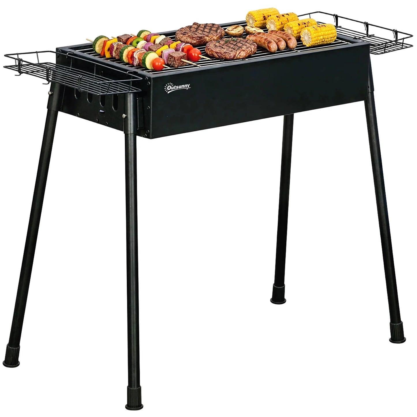 Portable Charcoal Grill With Side Baskets, Hooks, Nets, Black Charcoal BBQ Grils at Gallery Canada
