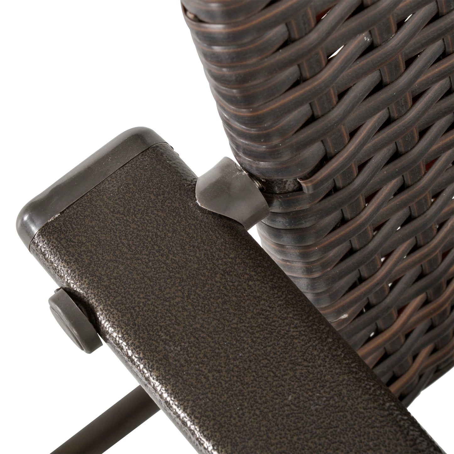 Wicker Dining Chair Set of 4, Foldable, Steel Frame, Brown Patio Chairs at Gallery Canada