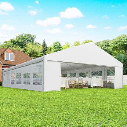 23' x 39' Party Tent, Heavy Duty Outdoor Canopy Shelter, White Canopy Tents at Gallery Canada