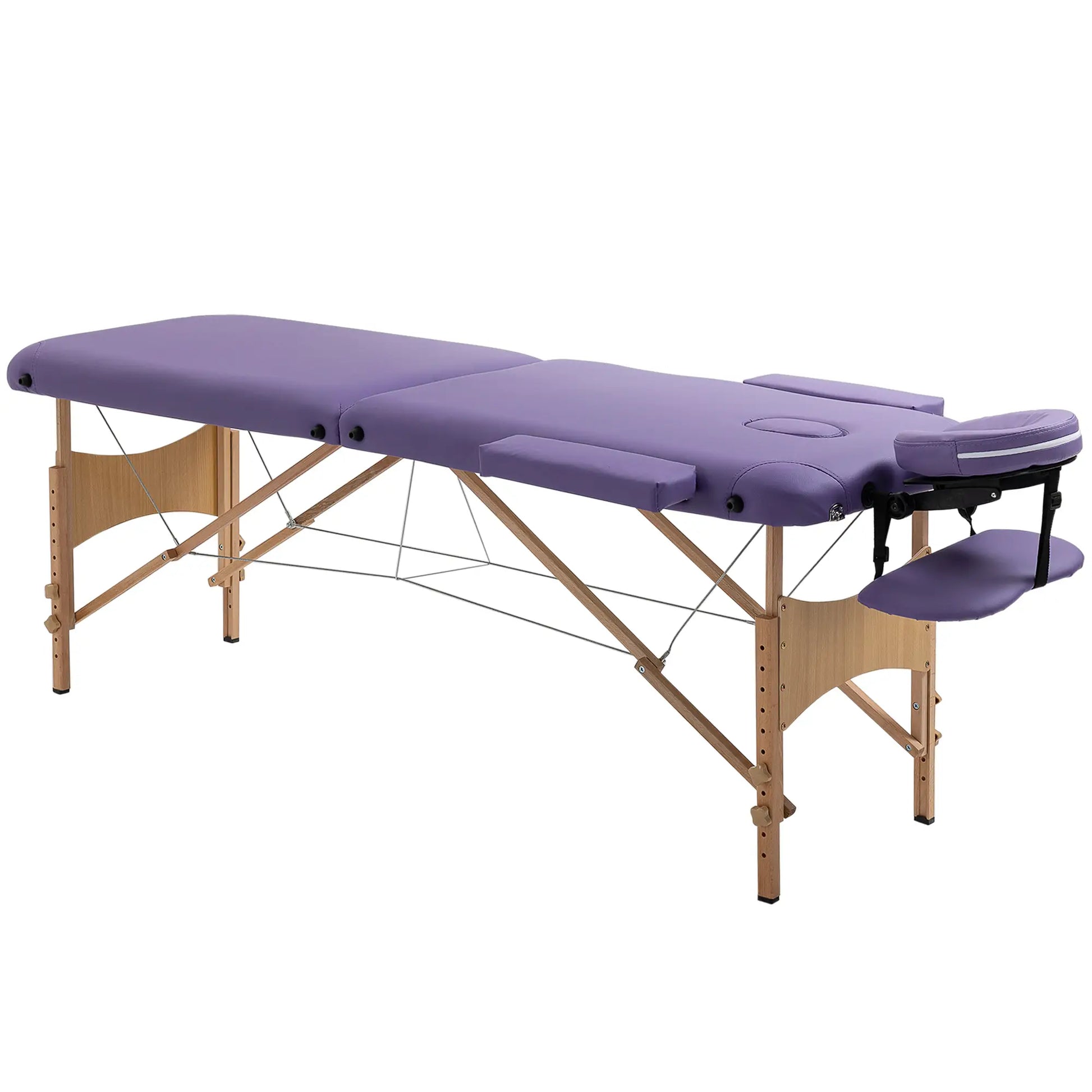 83 Inch Portable Folding Massage Table, Adjustable Salon Spa Bed, Purple Portable Massage Tables at Gallery Canada