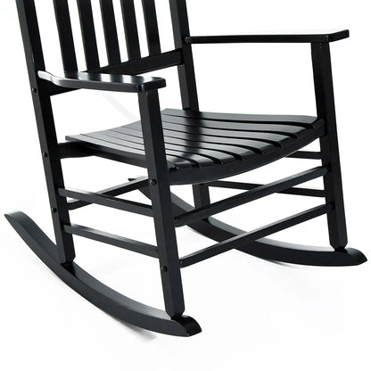 Wooden Porch Rocking Chair, Outdoor Patio Rocker, Black Outdoor Rocking Chairs at Gallery Canada
