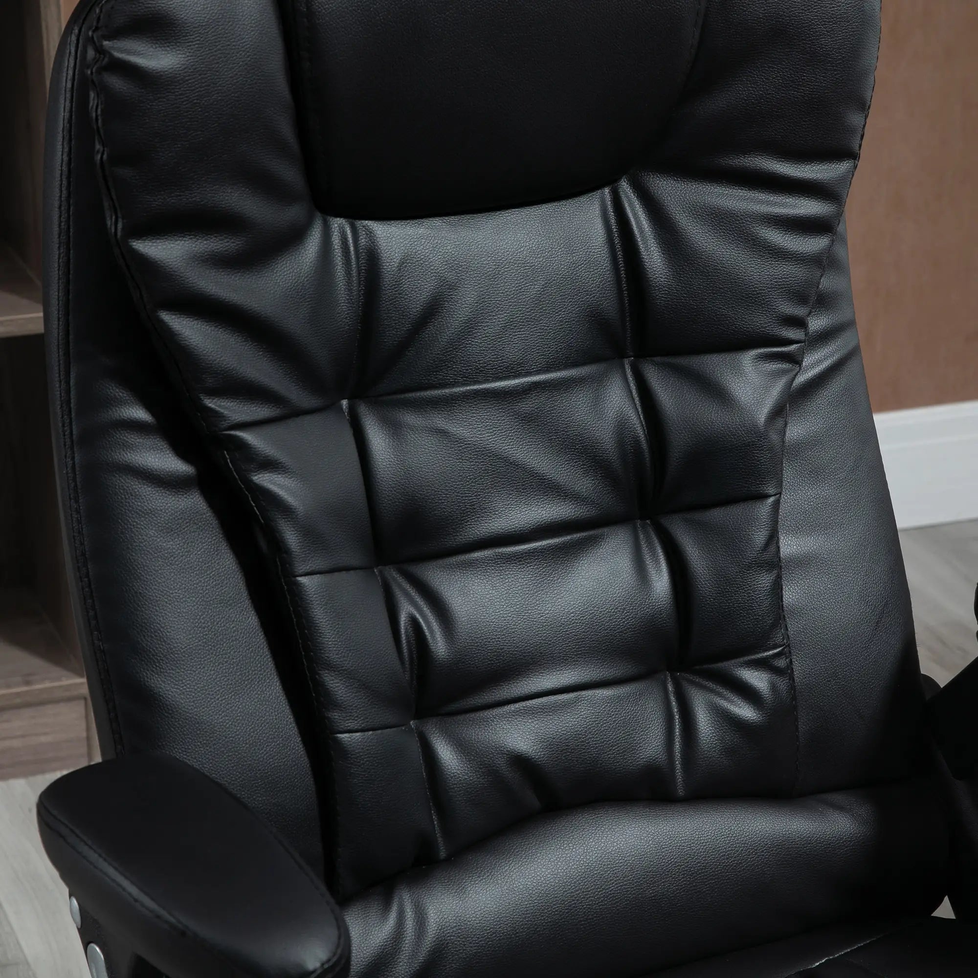 PU Leather Executive Recliner Office Chair, Swivel Wheels, Adjustable Height, Black Executive & Manager Chairs at Gallery Canada