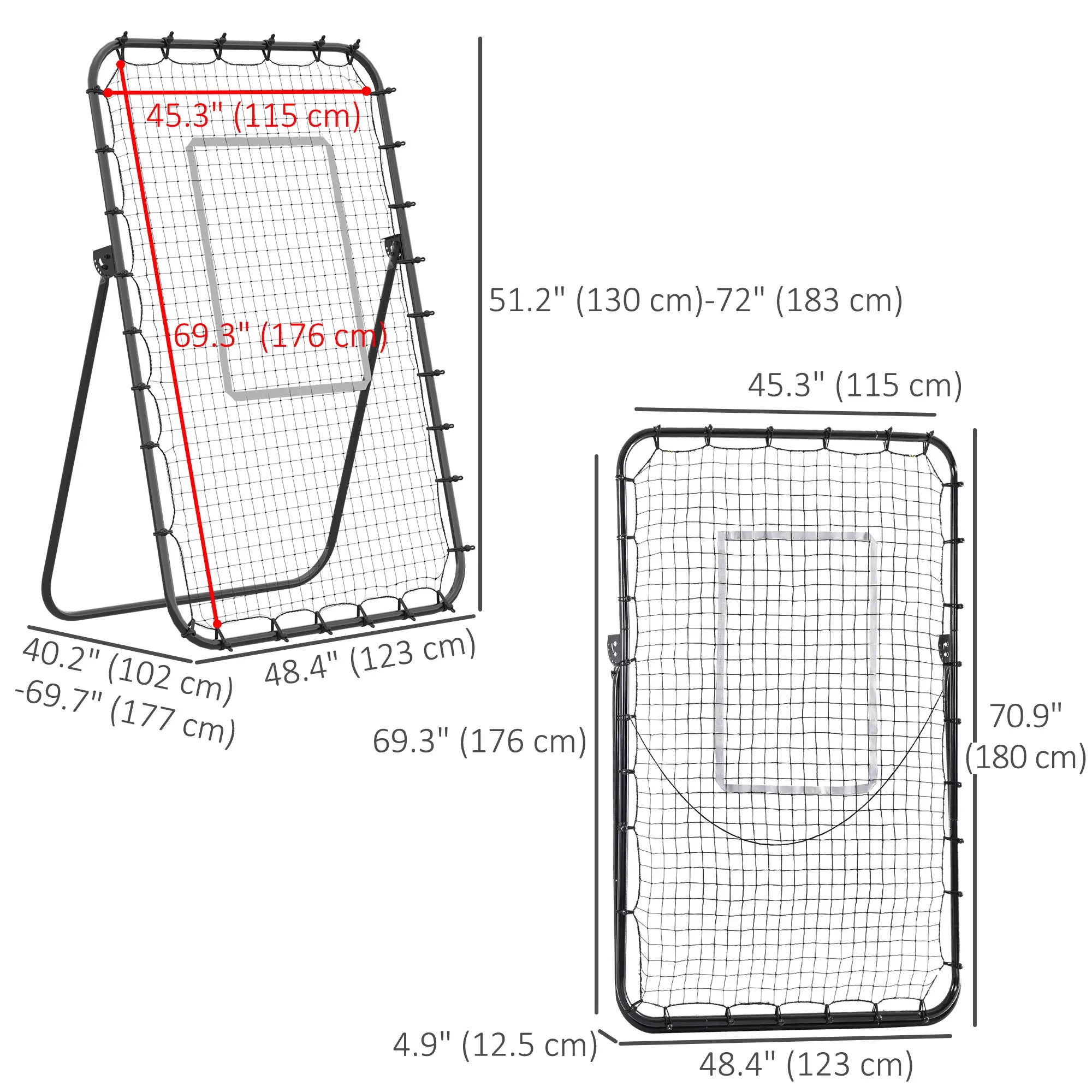 Volleyball Rebounder Net, Adjustable Soccer Rebounder, Lacrosse Baseball Training Aid Football at Gallery Canada