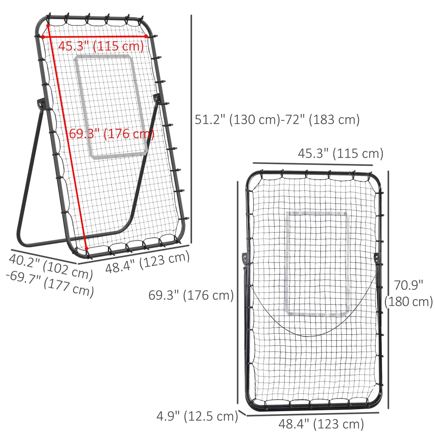 Volleyball Rebounder Net, Adjustable Soccer Rebounder, Lacrosse Baseball Training Aid Football at Gallery Canada