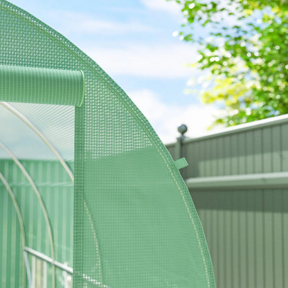 11.5' x 6.6' x 6.6' Walk-in Greenhouse, PE Cover, Roll Up Door, Windows, Green Walk In Greenhouses at Gallery Canada