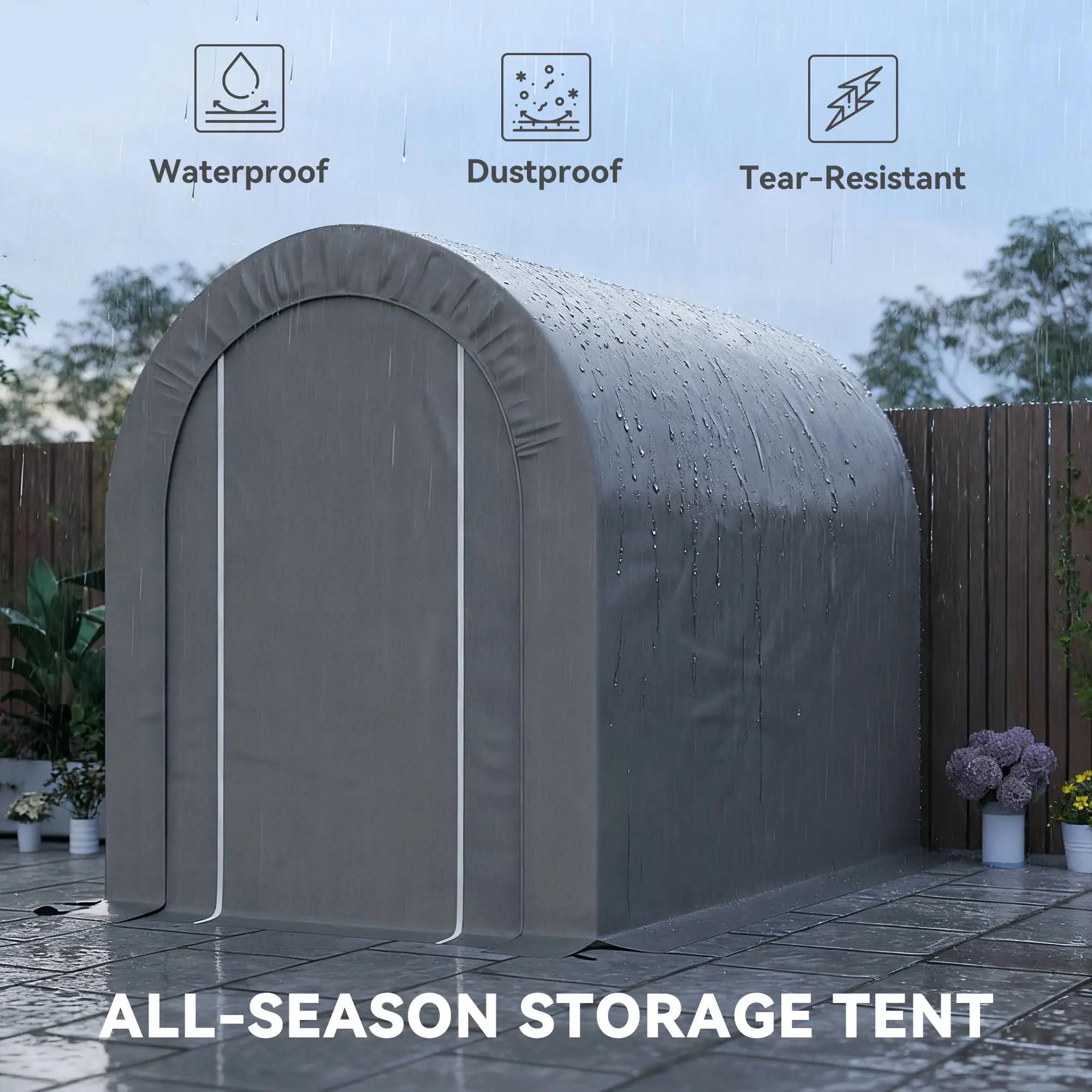 5X8 FT Outdoor Storage Shed, Light Grey Sheds at Gallery Canada