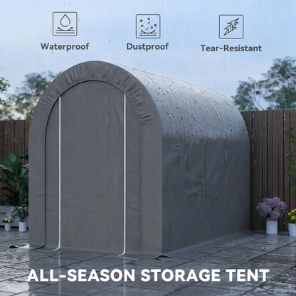 5X8 FT Outdoor Storage Shed, Light Grey Sheds at Gallery Canada