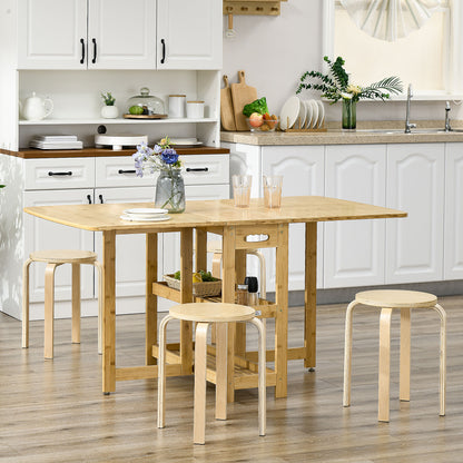 Round Stackable Chairs Set of 4, 18-Inch Backless Stacking Stools for Kitchen, Dining Room, Office, Outdoors Bar Stools at Gallery Canada