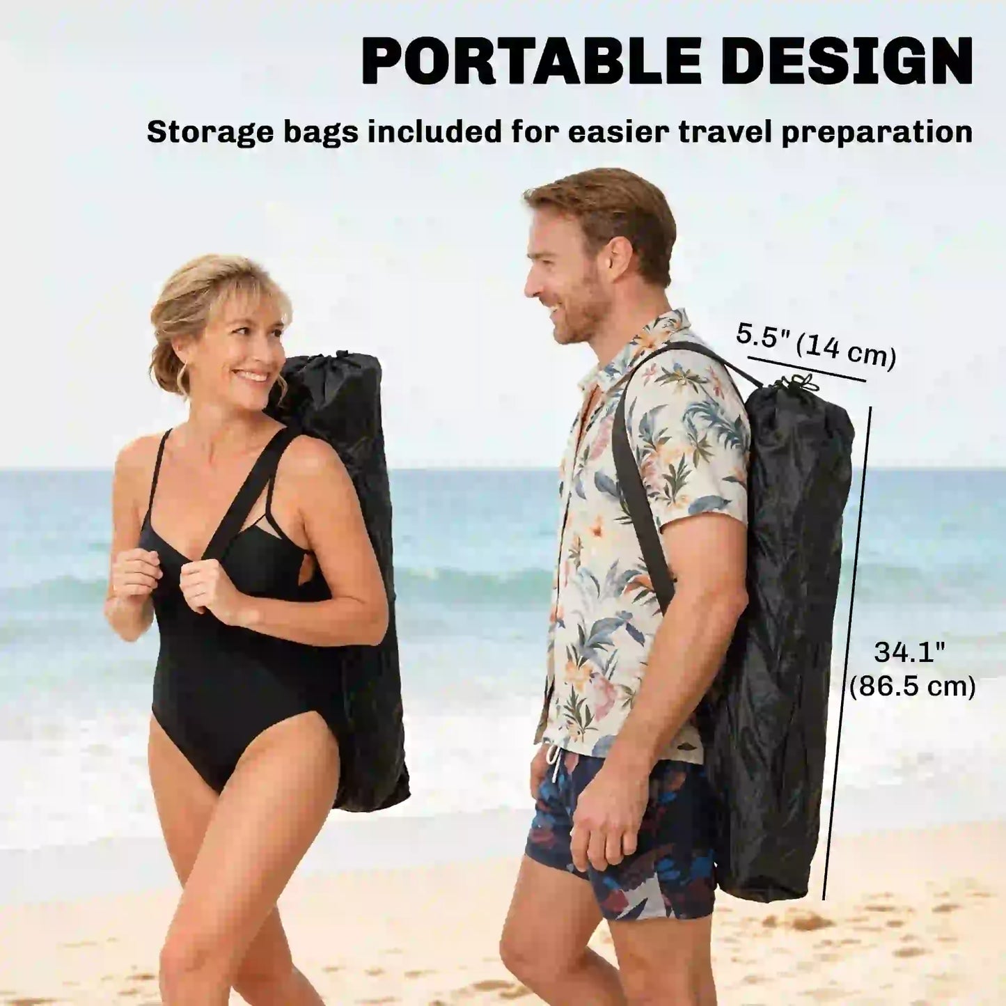 Set of 2 Reclining Camping Chairs with Foot Rest, Headrest, Cup Holder, Storage Bag, Black Picnic Tables & Camping Chairs at Gallery Canada