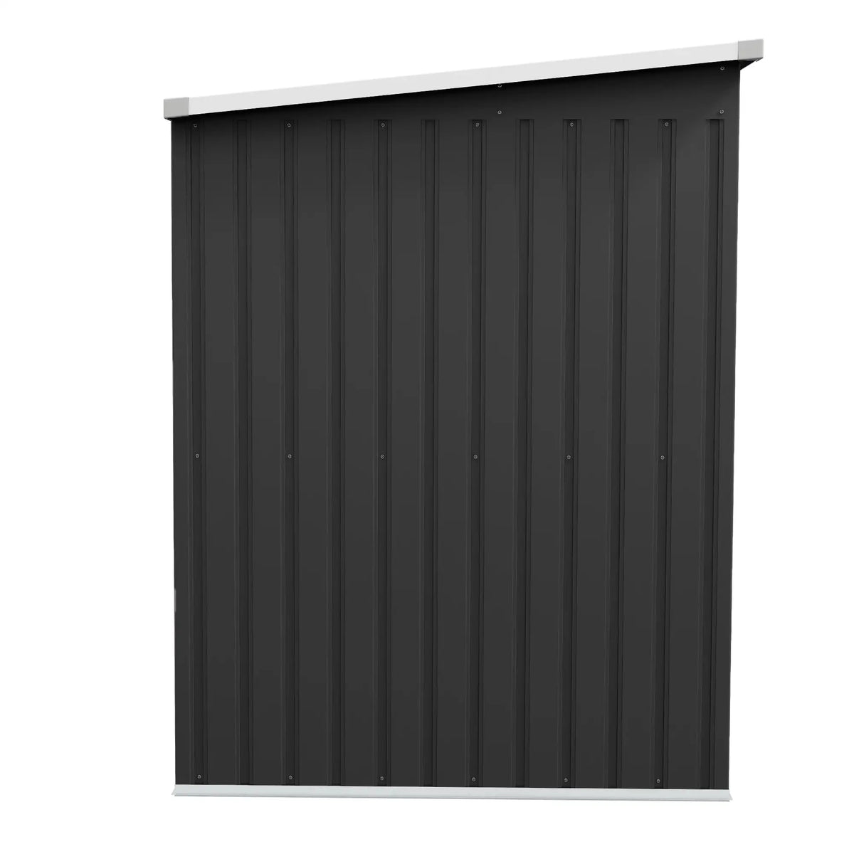 7 x 4ft Abri de Jardin en Acier Galvanisé, Kit de Fondation, Gris Foncé