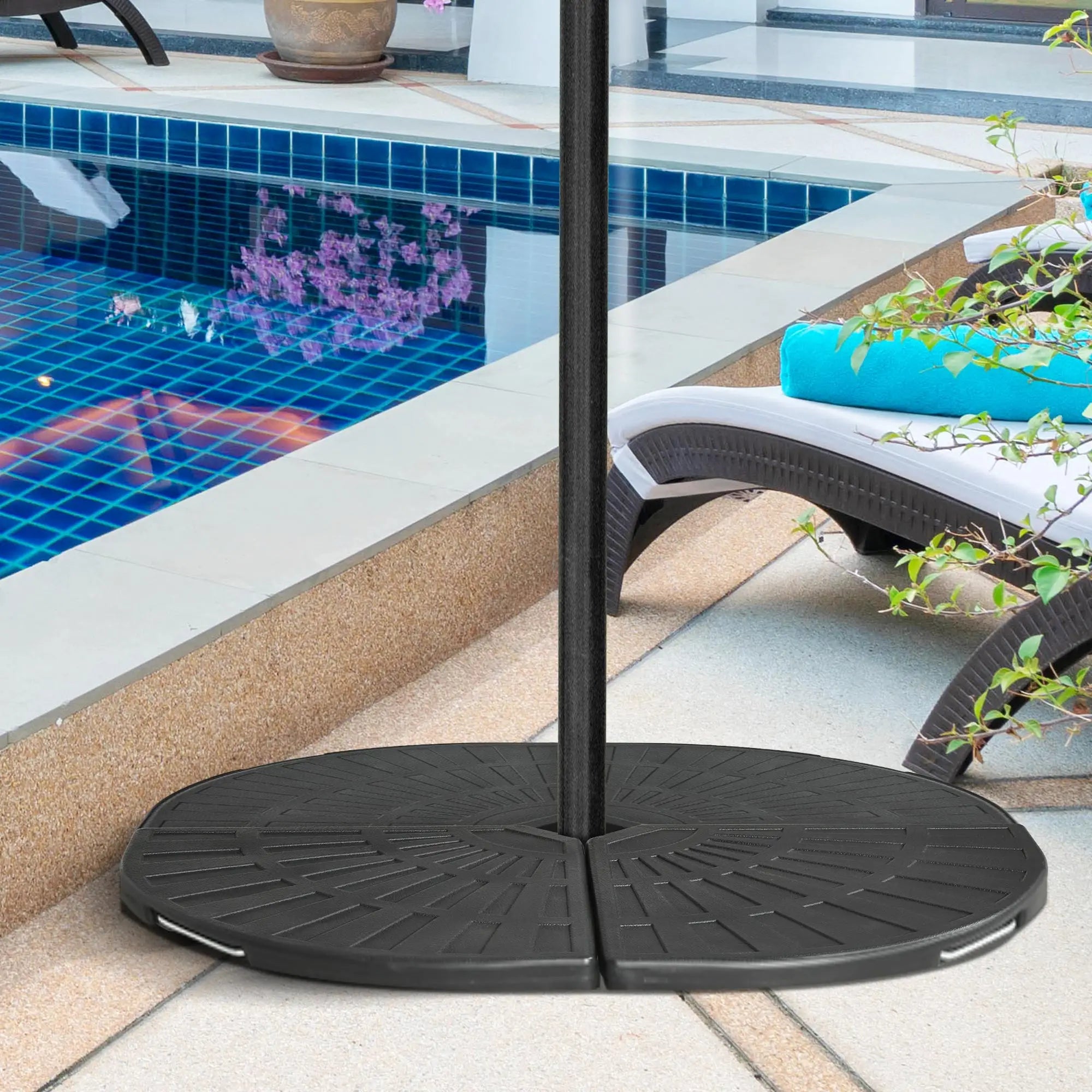 2-Piece Umbrella Weights, Heavy Duty, for Cantilever Parasols, Black Umbrella Bases at Gallery Canada