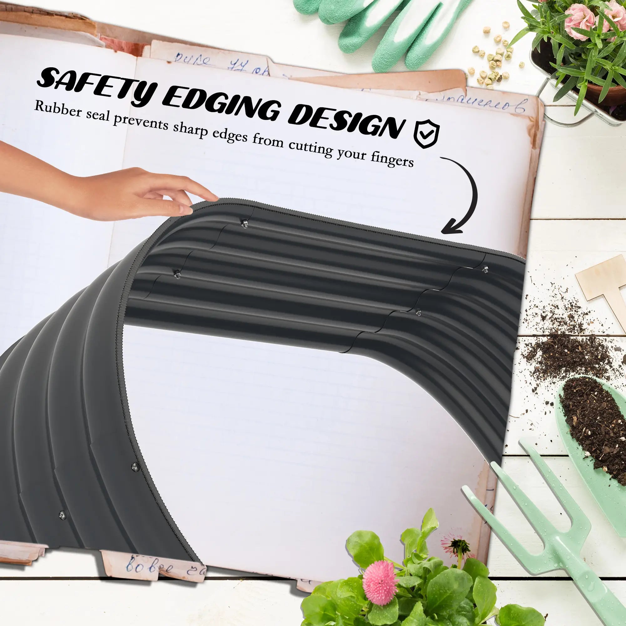 5.2'x3.6'x2.7' Outdoor Raised Garden Bed, 3-Tier Galvanized Planter Box, Grey Raised Garden Beds at Gallery Canada