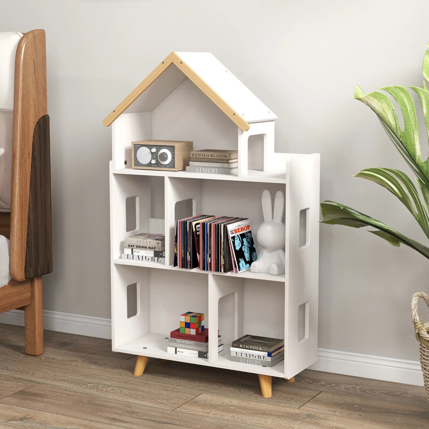 Toy Storage Organizer, 3-Tier Kids Bookshelf, White Small Bookshelves at Gallery Canada