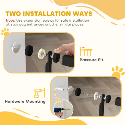 59" Extra Tall Cat Gate, 30"-41" with Extensions, Black Pet Gates at Gallery Canada