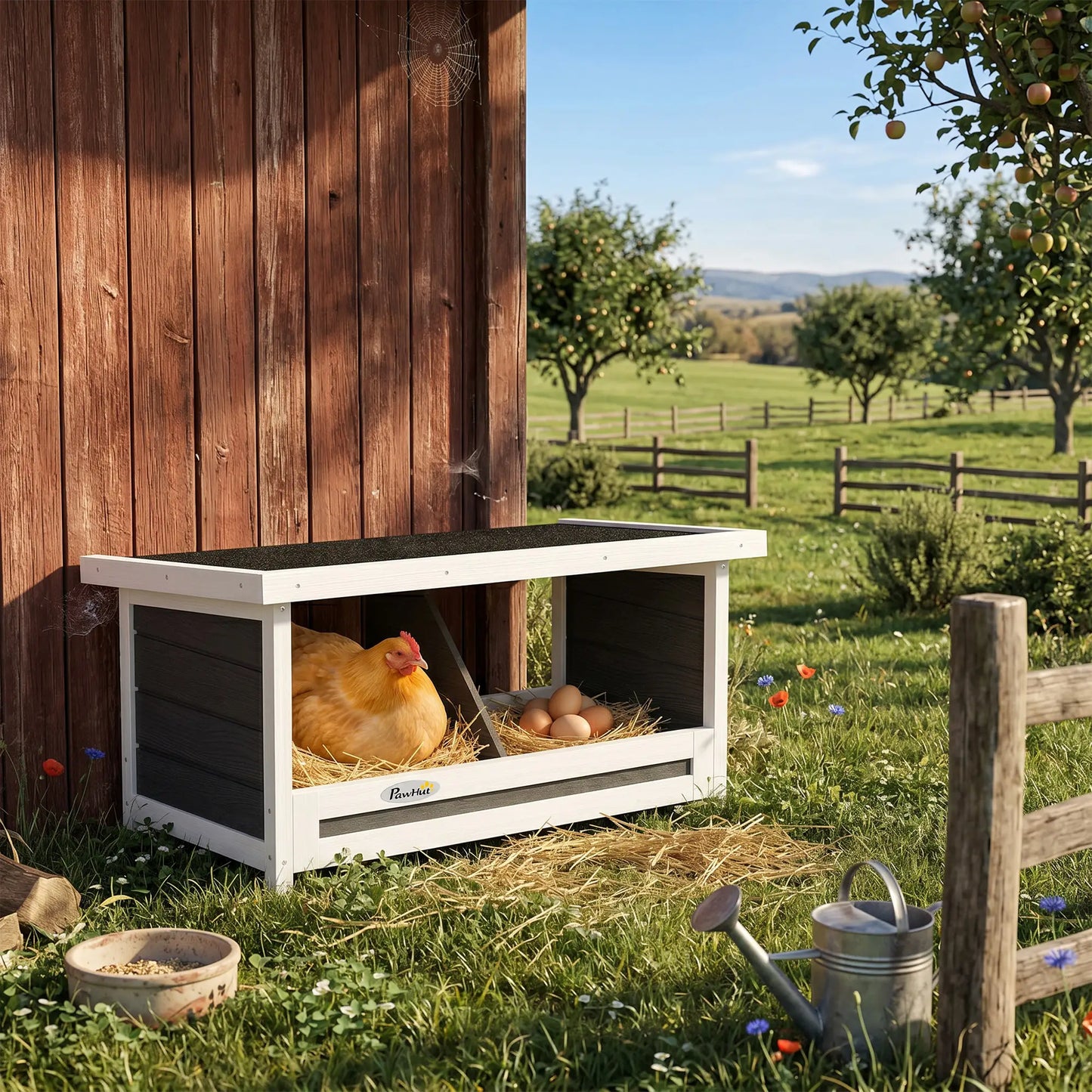Chicken Nesting Boxes, Asphalt Roof, Indoor Outdoor, Up to 2 Hens Chicken Coops at Gallery Canada