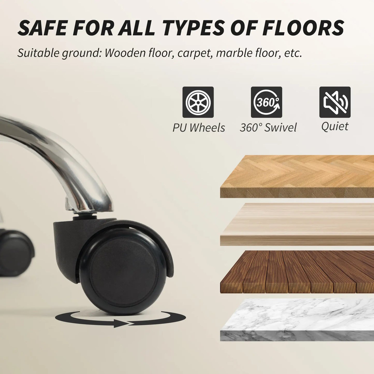 Reclining Office Chair, High Back Executive Desk Chair, PU Leather, Footrest, Swivel Wheels, Grey Executive & Manager Chairs at Gallery Canada