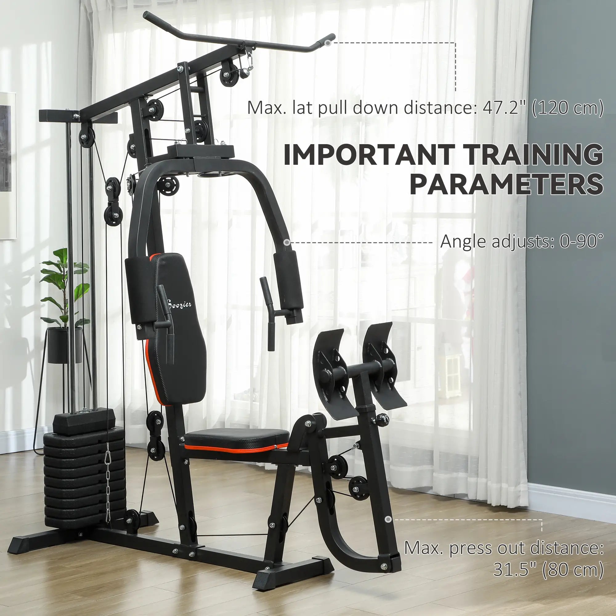 Home Gym Weights Machine, Multi Gym Lat Pulldown, Leg Workout, 99lbs Power Towers at Gallery Canada