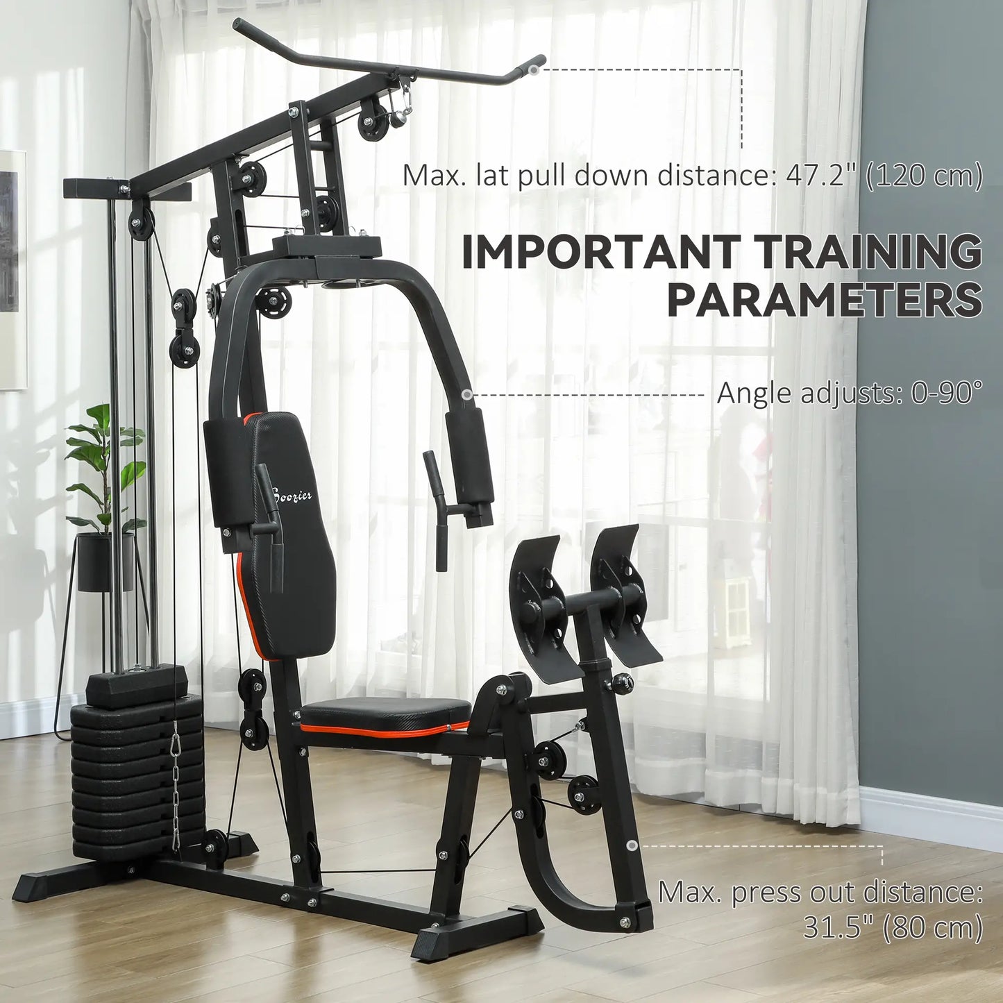 Home Gym Weights Machine, Multi Gym Lat Pulldown, Leg Workout, 99lbs Power Towers at Gallery Canada