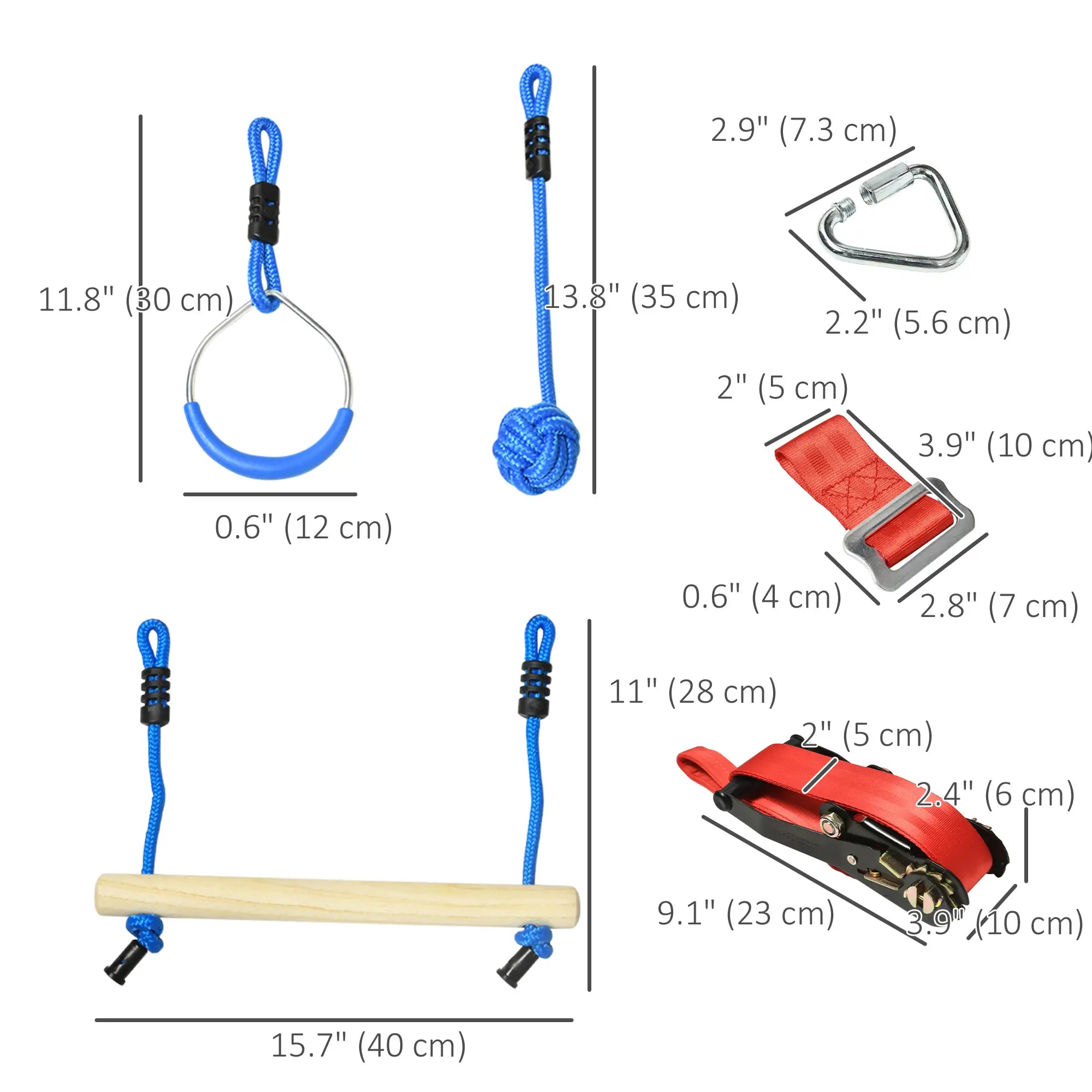 Slackline Set, 30-Piece, 10m Rope With Obstacles, Climbing Frame Gym Sets & Swings at Gallery Canada