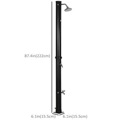 5.3 Gallons Solar Shower, Rotating Rainfall, Temperature Adjustment, Black Outdoor Swimming Pools & Hot Tubs at Gallery Canada