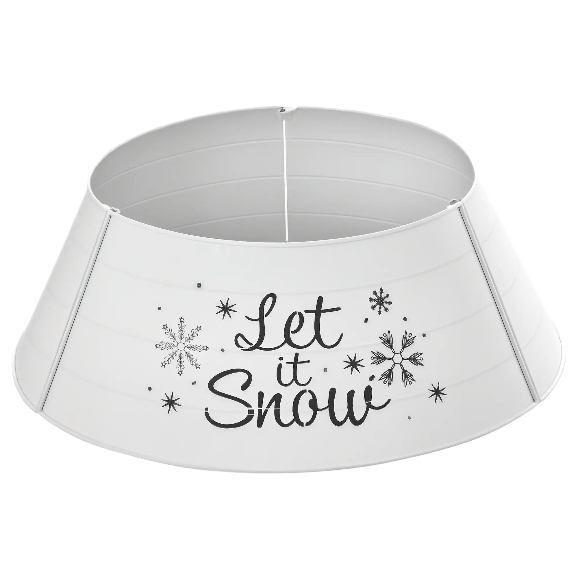 Metal Christmas Tree Collar, 26 Inch, Holiday Decoration, White Christmas Trees White at Gallery Canada