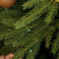 Sapin de Noël de 9 pieds, Frasier Grande Fir, conception à charnières, LEDs, télécommande, minuterie