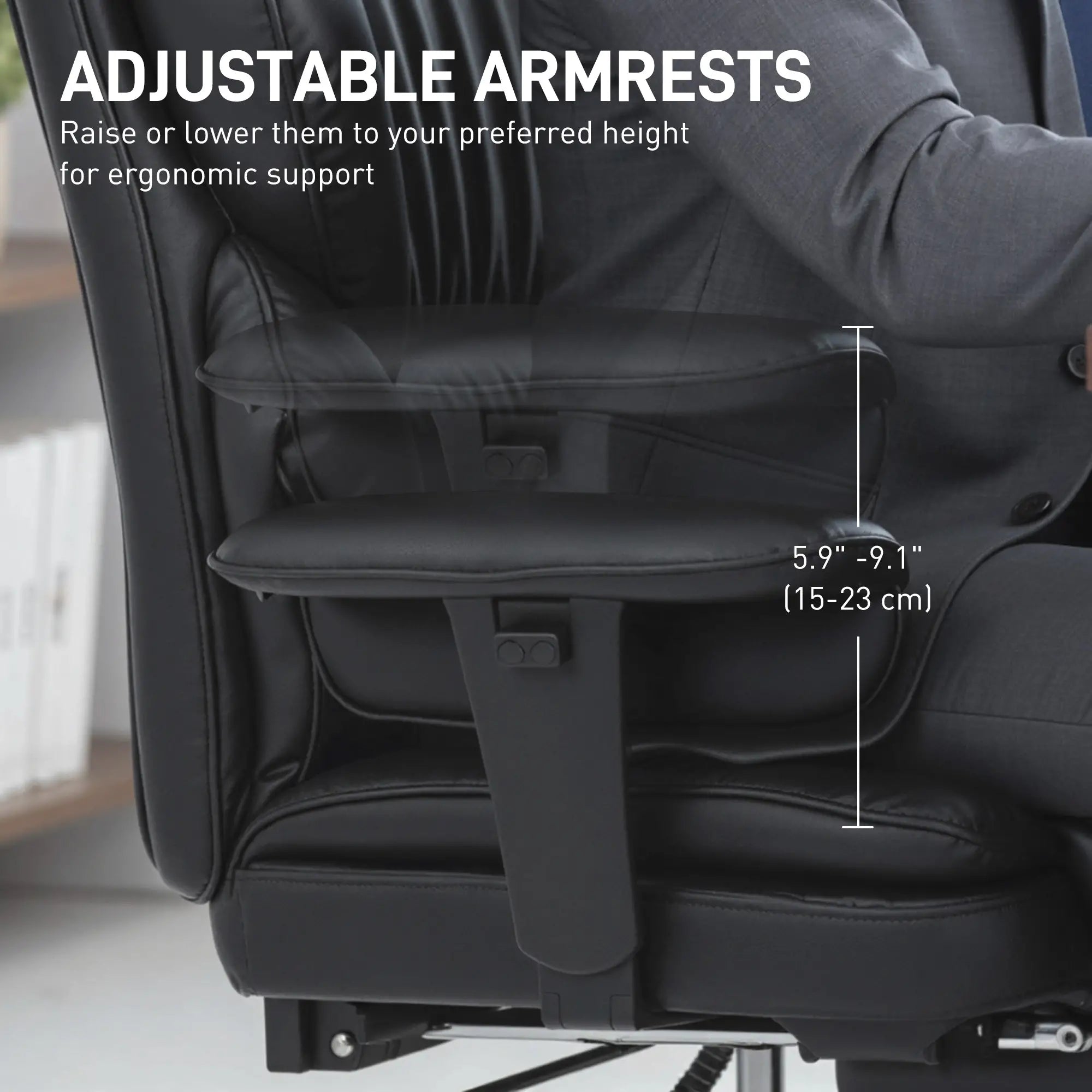 Big and Tall Office Chair, 400 lbs, Overstuffed Desk Chair Executive & Manager Chairs at Gallery Canada