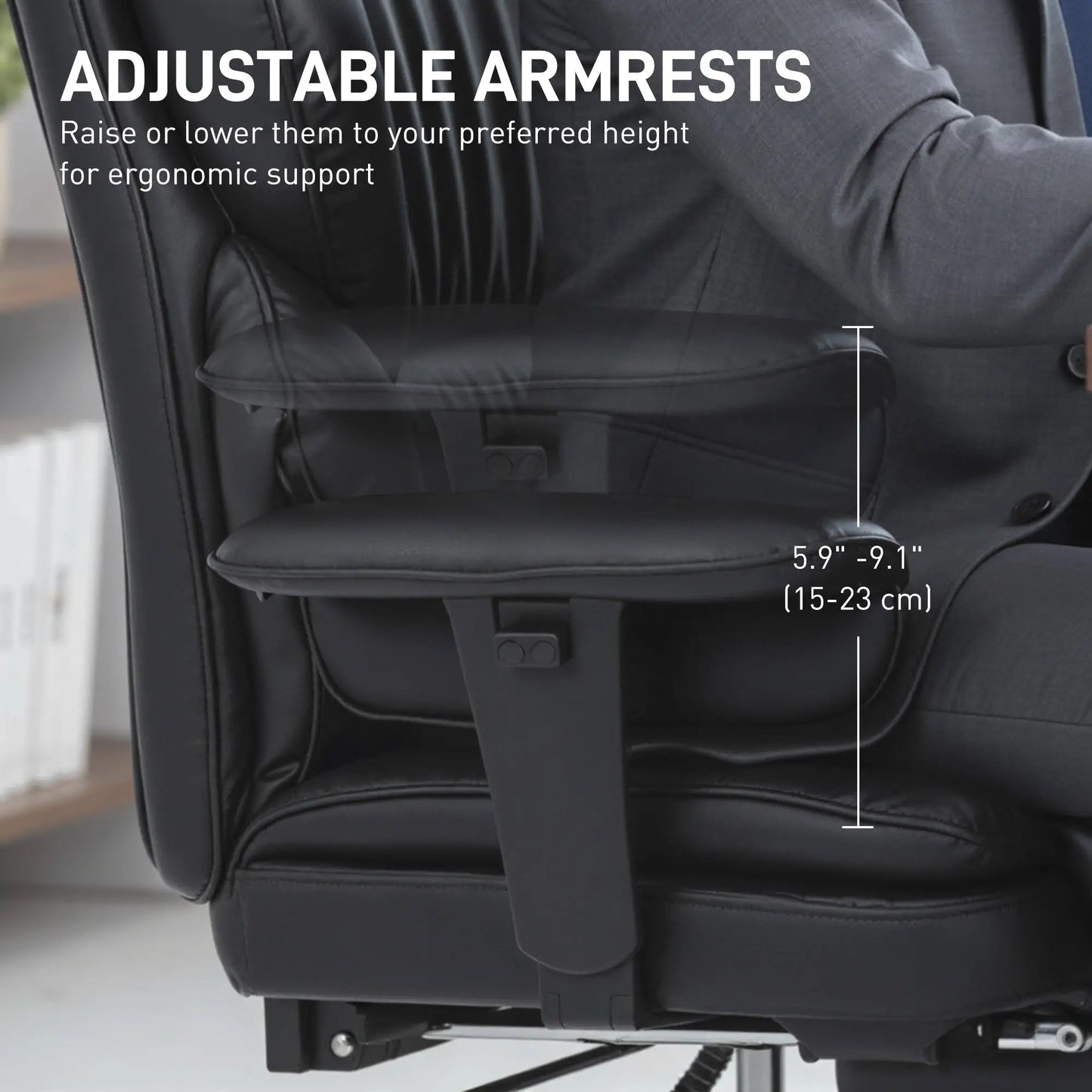 Big and Tall Office Chair, 400 lbs, Overstuffed Desk Chair Executive & Manager Chairs at Gallery Canada