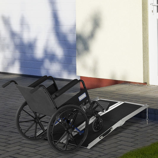 4ft Wheelchair Ramp Scooter Mobility Non-Skid Layering Portable Foldable Aluminium - Gallery Canada