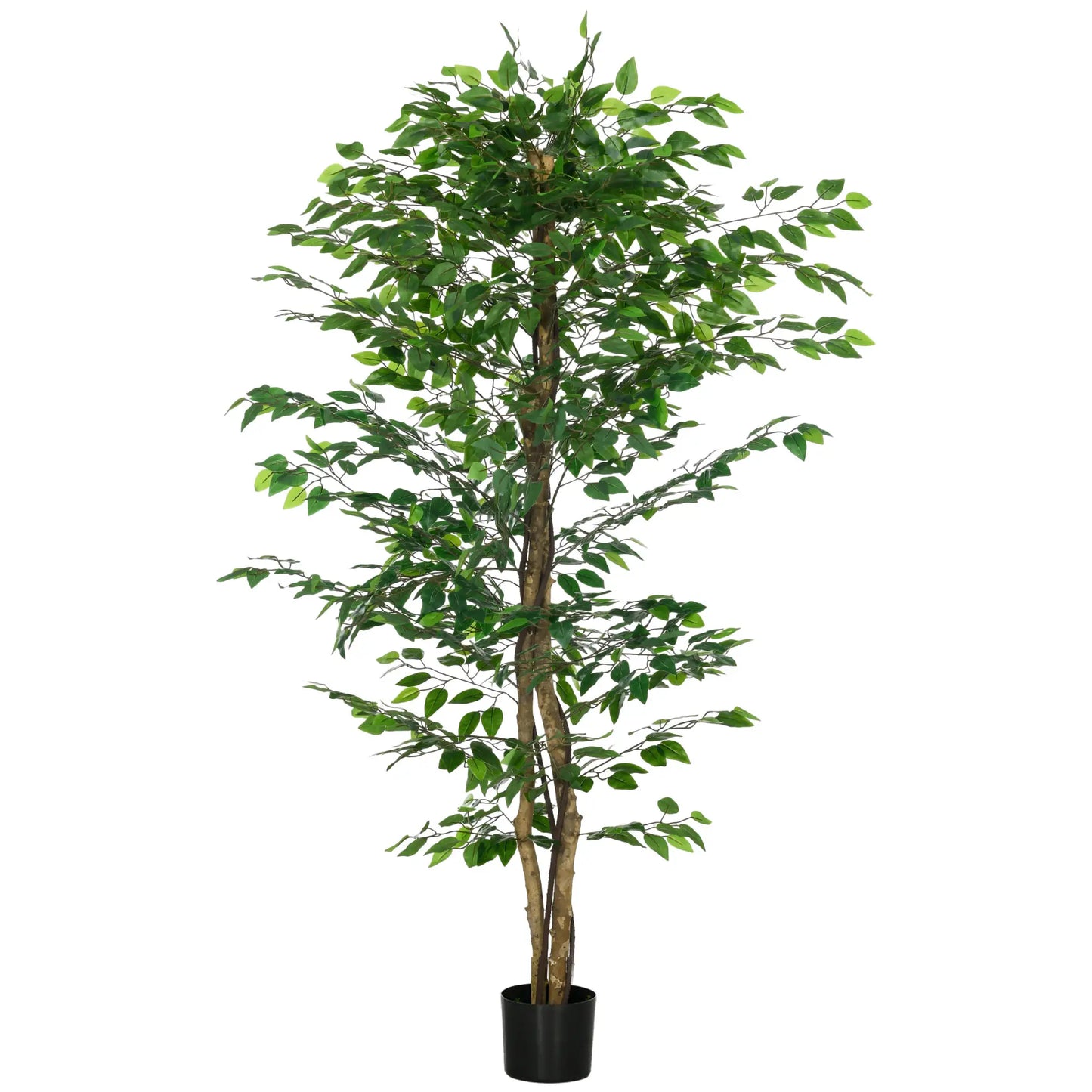 6ft Artificial Ficus Tree, Indoor Fake Plant with Pot Artificial Trees Green at Gallery Canada