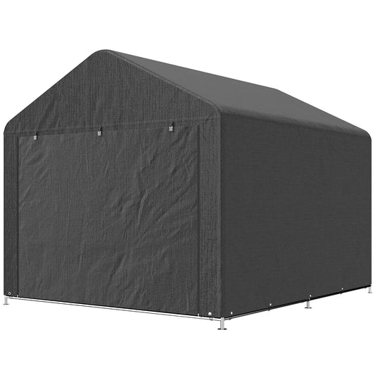 6.6' x 7.8' Portable Shed, Waterproof Bike Tent, Dark Grey