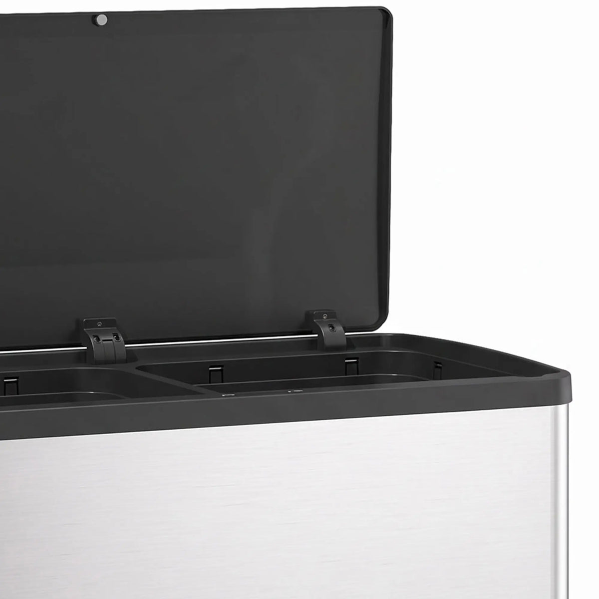 Automatic Trash Can, 15.8Gal, 60L Dual Compartment, Silver