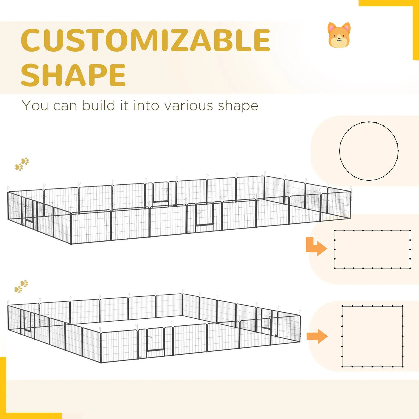 24 Panel 24" Height Dog Playpen, Small Medium Dogs, Grey Houses, Kennels & Pens at Gallery Canada