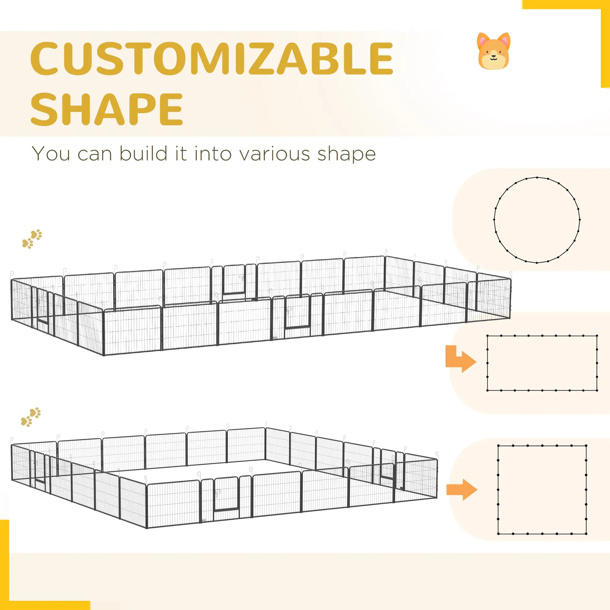 24 Panel 24" Height Dog Playpen, Small Medium Dogs, Grey Houses, Kennels & Pens at Gallery Canada