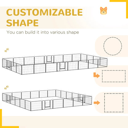 24 Panel 24" Height Dog Playpen, Small Medium Dogs, Grey Houses, Kennels & Pens at Gallery Canada
