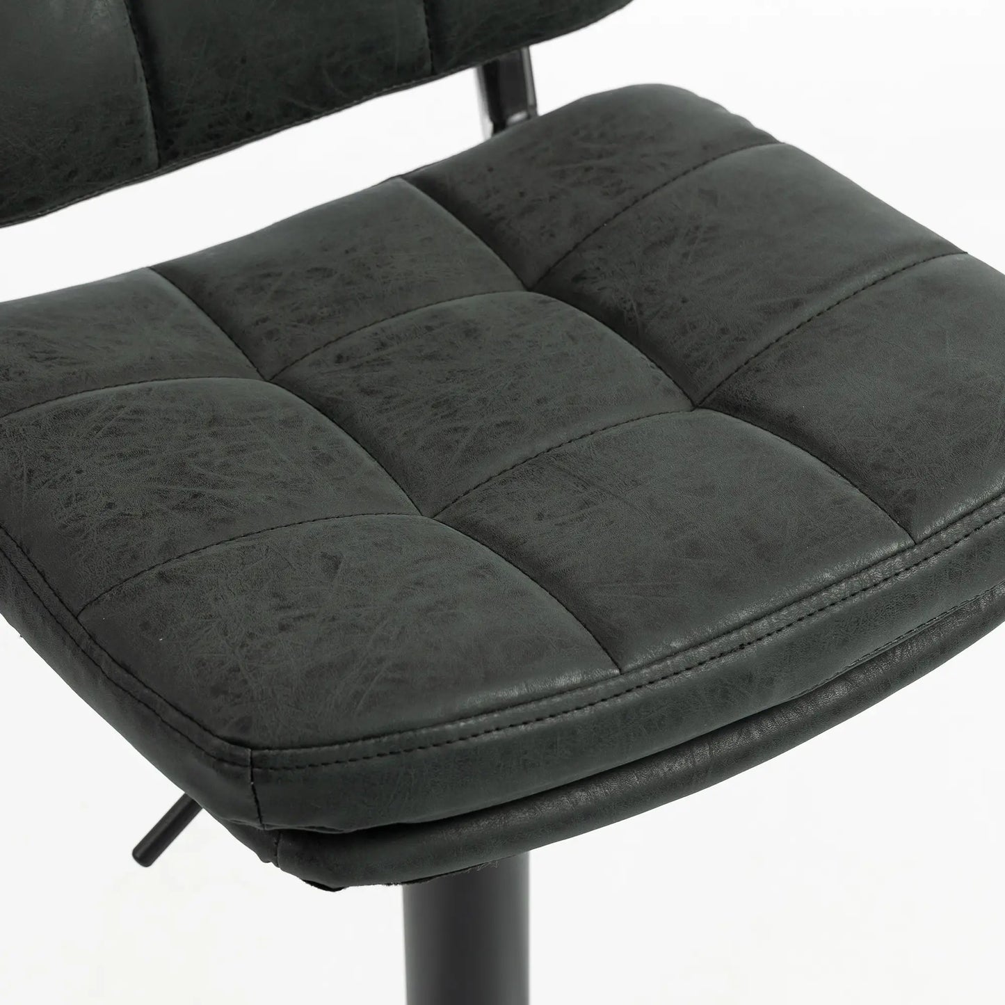 Bar Stools Set of 2, Swivel, Adjustable Height, PU Leather, PU Leather